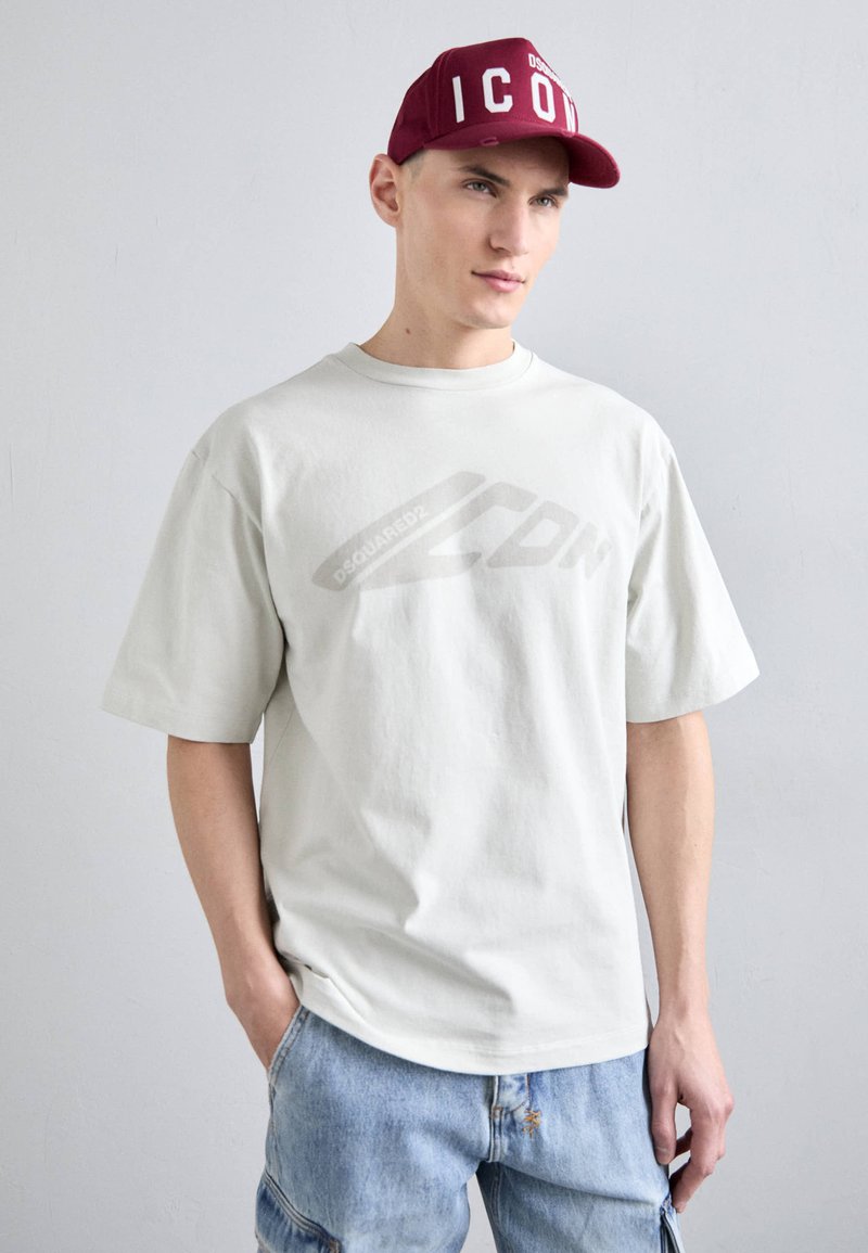 DSQUARED2 ICON LOOSE FIT TEE - T-shirts print - offwhite