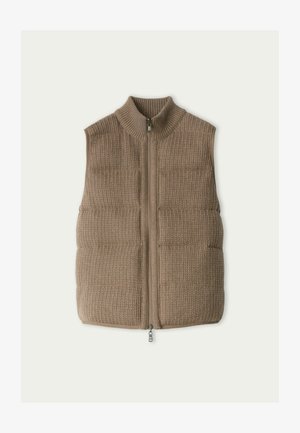 Falconeri, REVERSIBLE RIBBED SLEEVE-LESS - Vest - natural