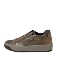 Igi&Co 8671511 Vintage Bronzo Sneakers con zeppa per Donna in pelle
