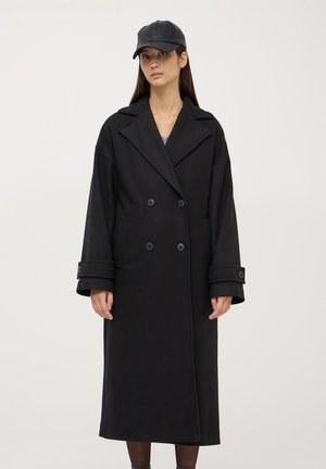 Terranova DOPPIOPETTO LUNGO OVER - Cappotto classico - nero