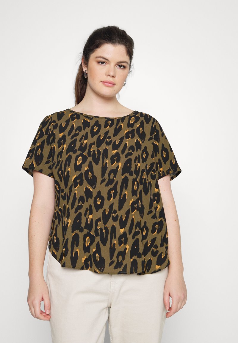 ONLY Carmakoma CARVICA LIFE NOOS - Blusa - khaki/black