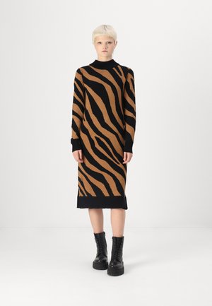 VILA VIRIL CREW NECK MIDI DRESS - Robe pull - black