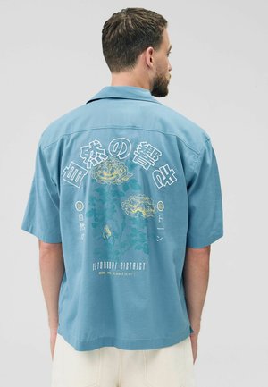 BACK PRINTED SHORT SLEEVE - Shirt - blue