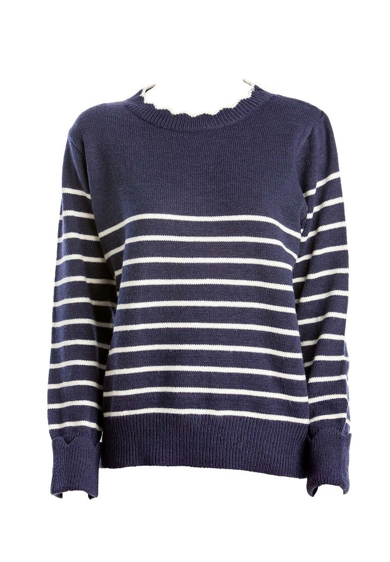 Damen Strickjacken | SOHUMAN VISBY Strickpullover blue white/blau - RD39266 Damen Strickjacken | SOHUMAN VISBY Strickpullover blue white/blau - RD39266