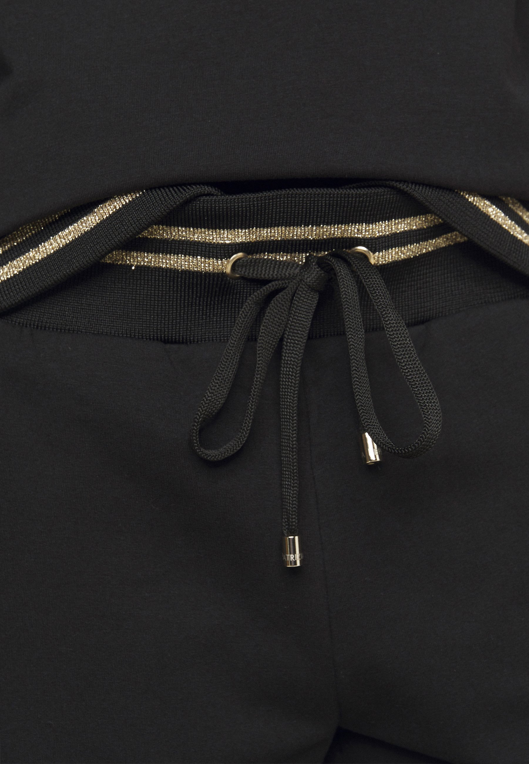 Patrizia Pepe JOGGER - Pantaloni sportivi - nero/gold/nero - Zalando.it