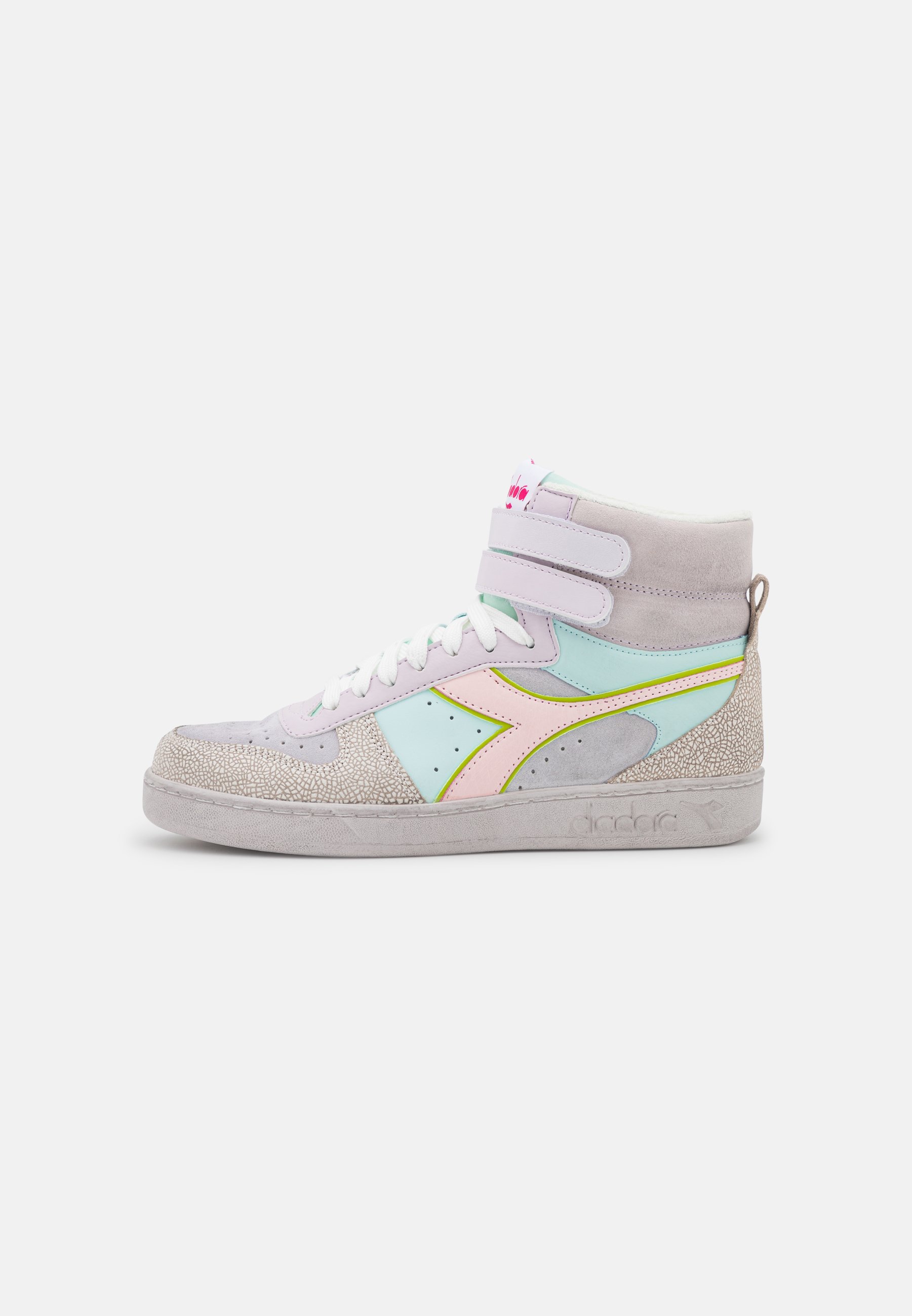 Diadora MAGIC BASKET MID ICONA - Sneakers alte - orchid tint/halogen  blue/potpour/avorio - Zalando.it