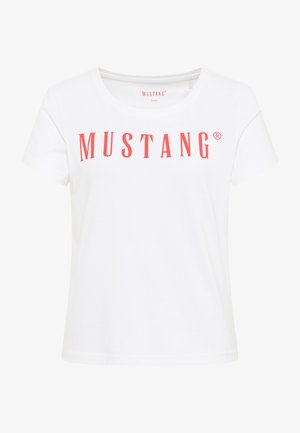 Mustang, T-Shirt print - weiß