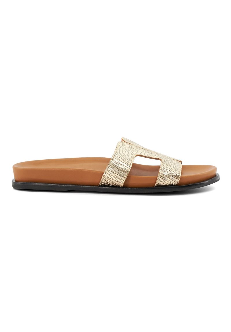 Dune London LOUPA - Muiltjes - gold rept print leather