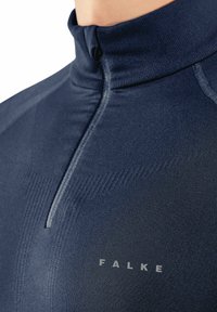 FALKE MAXIMUM WARM HIGH ZIP NECK COLD TO VERY COLD TEMPERATURES - Hemd - space blue