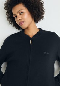 BOSS ZIP JACKET - Pyjamashirt - black