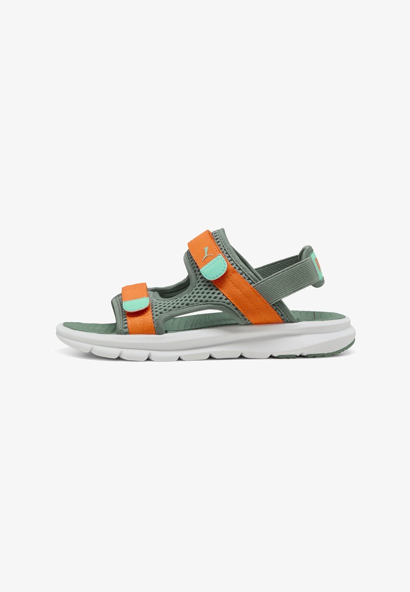 Puma EVOLVE BADE - Vaikščiojimo sandalai - green moon orange glo aquatic