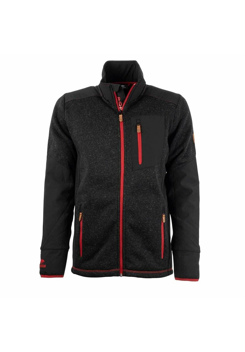 Fleecejack in champagne/duifblauw geruit | Witt