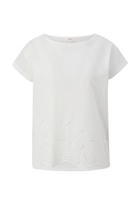 s.Oliver MIT STICKEREI - Print T-shirt - creme