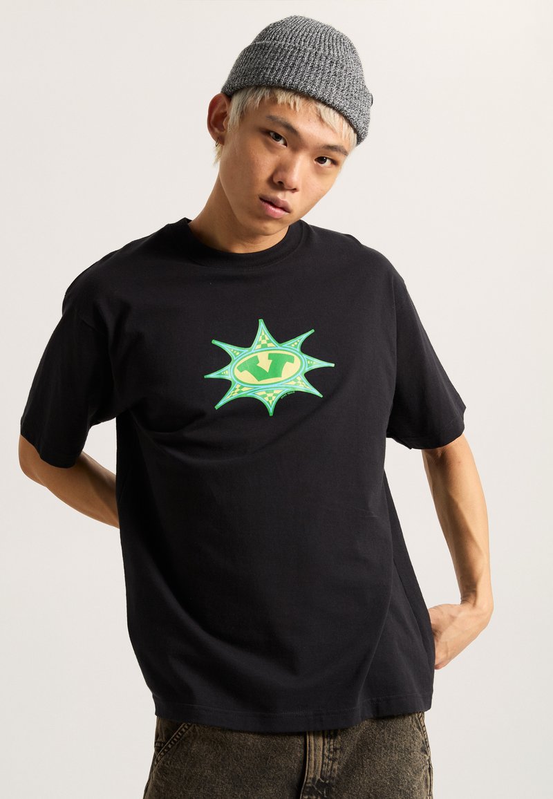 Vans STAR CHECKER - Triko s potiskem - black