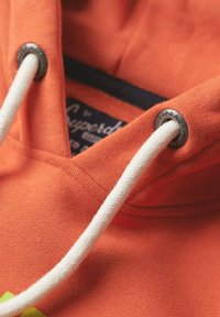 Superdry & Co CLASSIC VL HERITAGE WASHED - Felpa con cappuccio - denim co rust orange