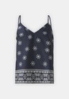 VIJULINE V NECK STRAP - Top - navy blazer/white