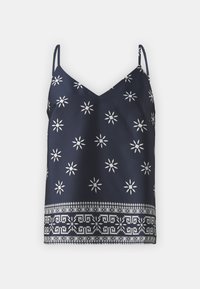 VIJULINE V NECK STRAP - Top - navy blazer/white