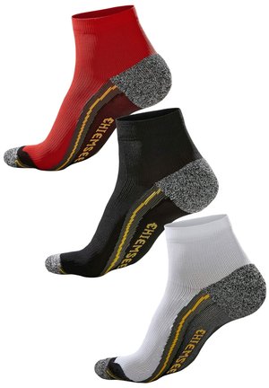 3 PACK - Socken - rot grau gelb schwarz grau gelb weiß grau gelb
