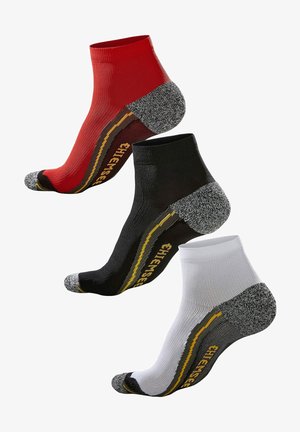 Chiemsee 3 PACK - Socks - rot grau gelb schwarz grau gelb weiß grau gelb