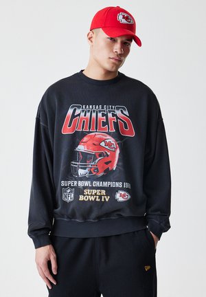 NFL BOXY WASHED CREW - Felpa - black