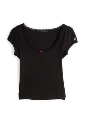 Tommy Jeans SLIM TEE  - Basic T-shirt - black