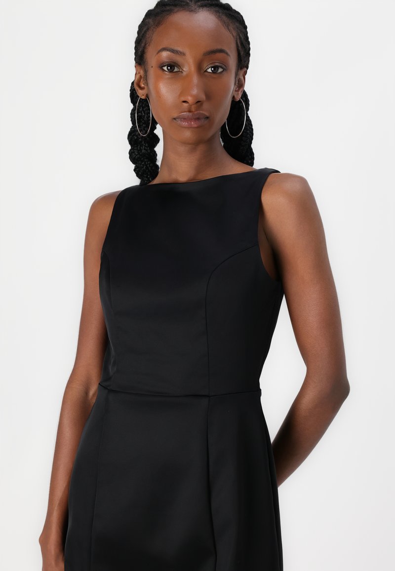Abercrombie & Fitch High-Neck Satin Sculpt Mini Dress - Cocktail dress / Party  dress - black beauty/black - Zalando