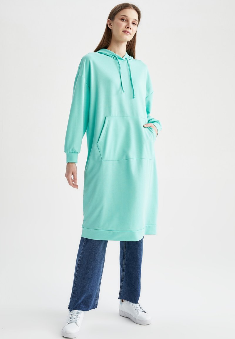 Damen Sweatshirts | DeFacto Kapuzenpullover turquoise/türkis - LO59323 Damen Sweatshirts | DeFacto Kapuzenpullover turquoise/türkis - LO59323