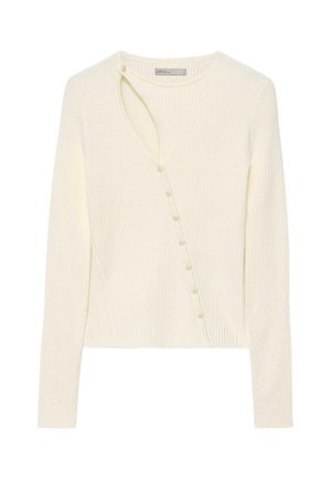 AllSaints, CRUZ BUTTON THROUGH - Cardigan - chalk white