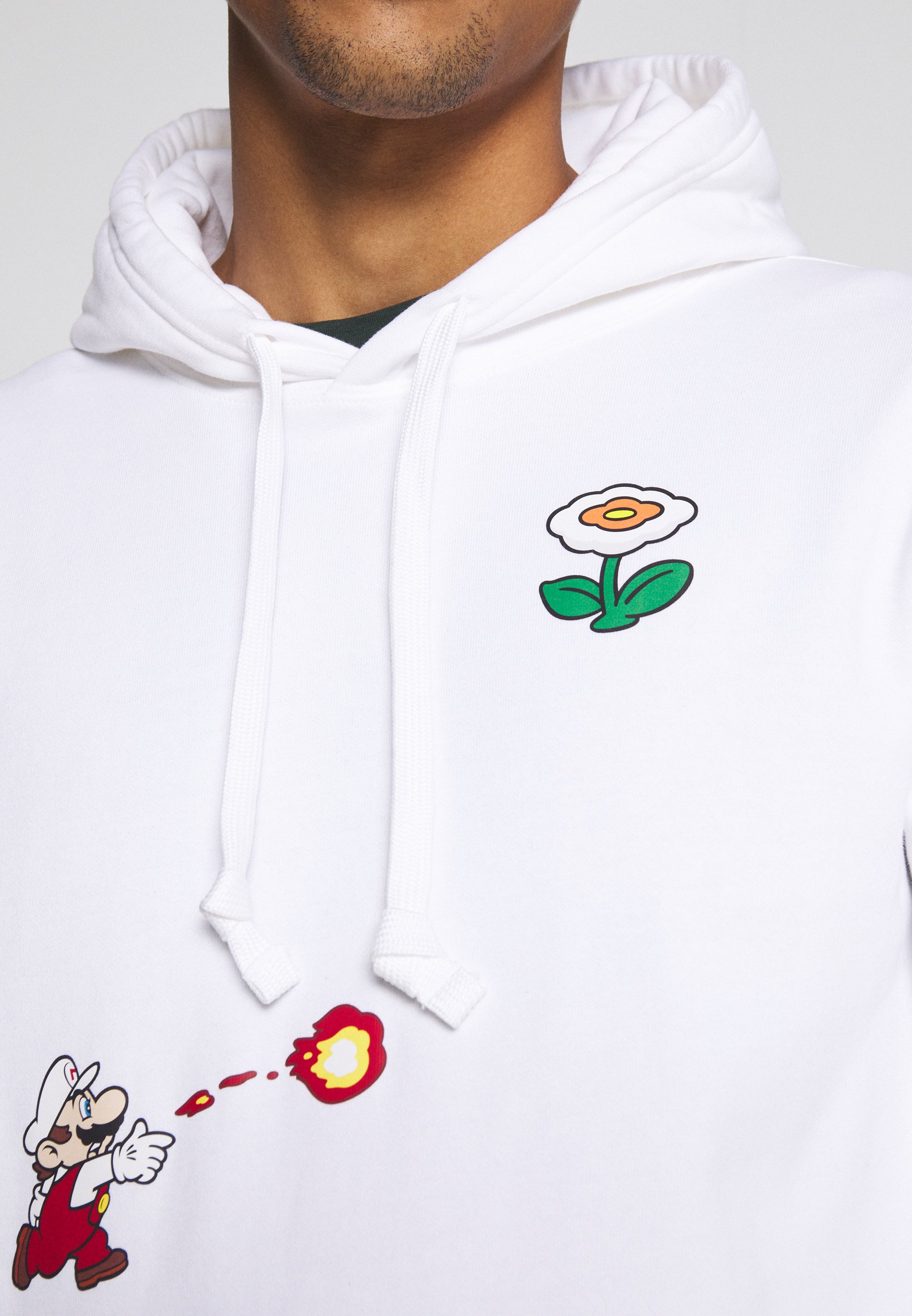 nintendo white hoodie