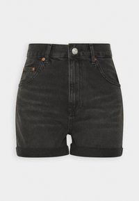BDG Urban Outfitters ROLL HEM MOM SHORT - Calções de ganga - black
