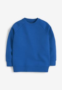 Felpa blu realizzata in un morbido tessuto testurizzato. Caratterizzata da un collo tondo, maniche raglan e polsini e orlo a coste. Design semplice.