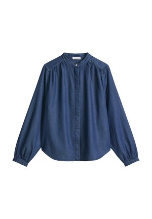 Marc O'Polo, MARC O'POLO JEANSBLUSE LOOSE MIT RAFFUNGEN   - Hemdbluse - dark blue