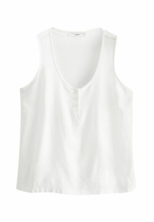 FRONT BUTTON DETAIL TALL - REGULAR FIT - Top - ecru cream