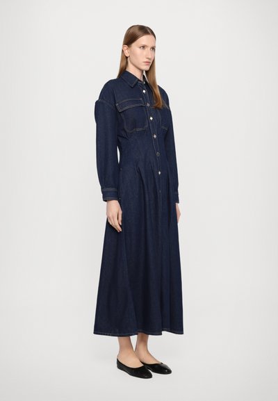 FRAME THE NIPPED DRESS - Farkkumekko - dark blue denim