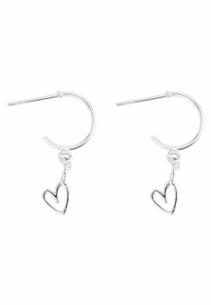 HEART DROP HOOP - Korvakorut - silver coloured