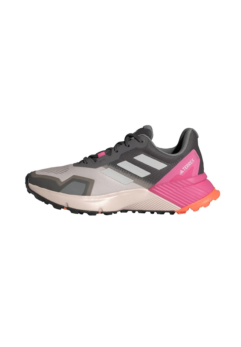 Adidas Terrex SOULSTRIDE - Löparskor terräng - putty mauve   grey one   pink fusion