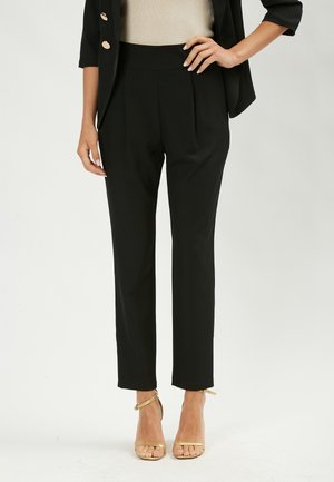 PLEATED - Broek - black