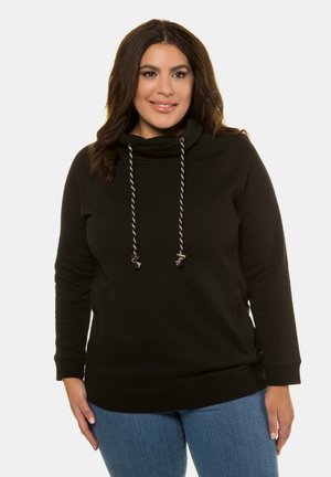MIT STEHKRAGEN RAGLANFORM LANGE ÄRMEL  - Mikina - black