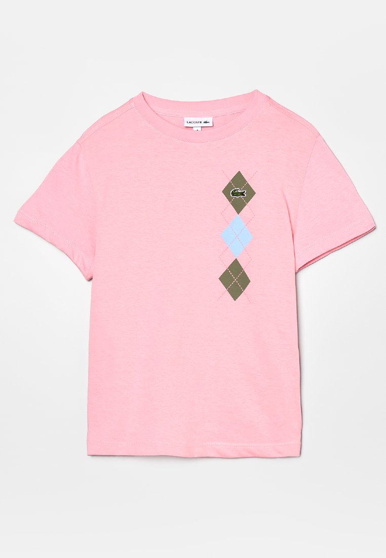 Lacoste T-shirt print roze