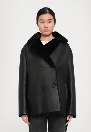 REVERSIBLE SHORT  - Short coat - black