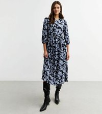 New Look - CRINKLED TEXTURE MIDI - Day dress - blue pattern Thumbnail Image 1