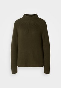 LONGSLEEVE STAND UP COLLAR - Strikkegenser - olive