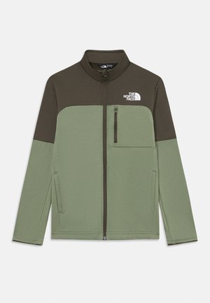 TEEN HIKE MIDLAYER UNISEX - Užtrauktuku užsegamas treningas - bark mist/new taupe green