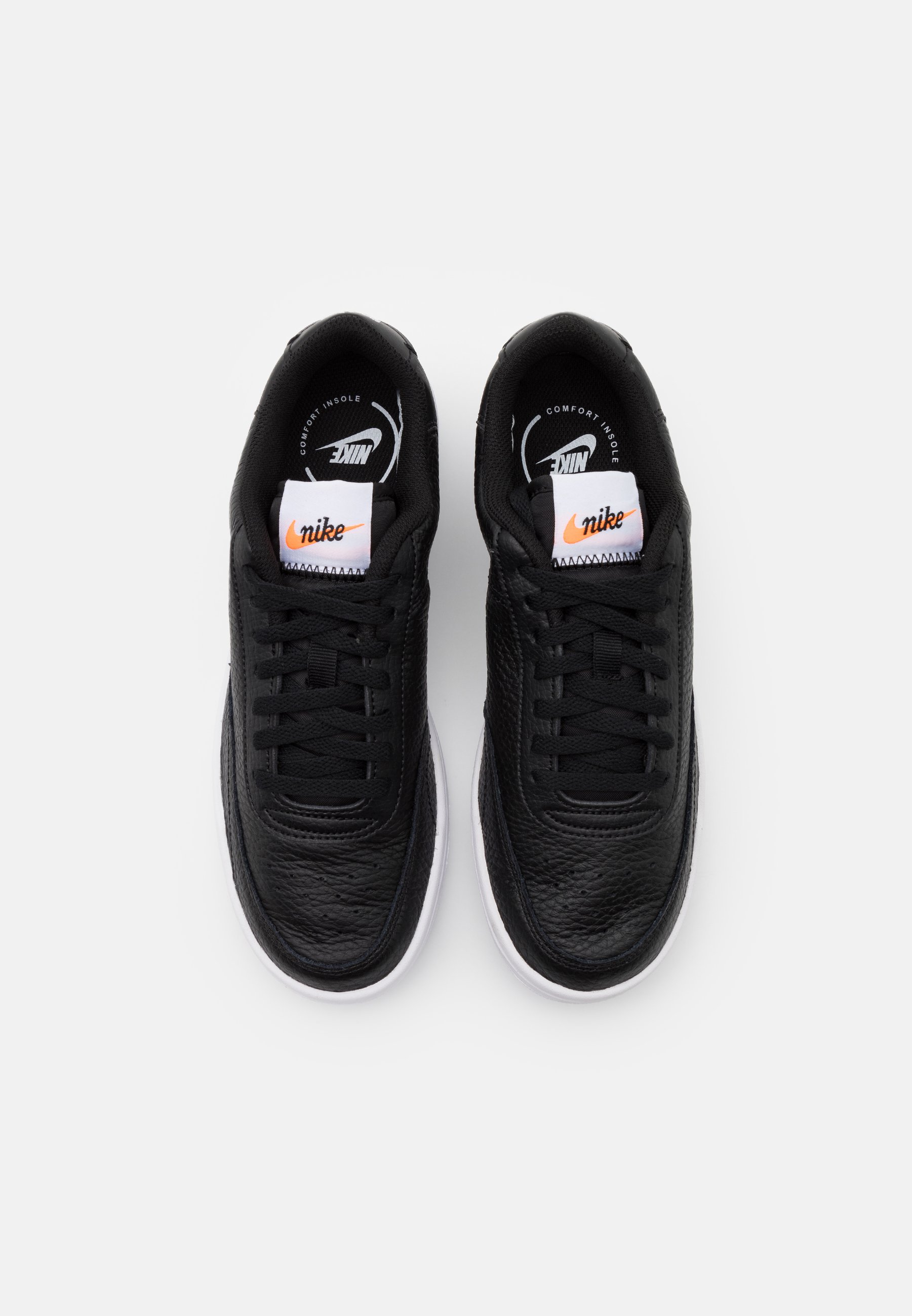 Nike Sportswear COURT VINTAGE PRM - Trainers - black/white/total  orange/black - Zalando.co.uk