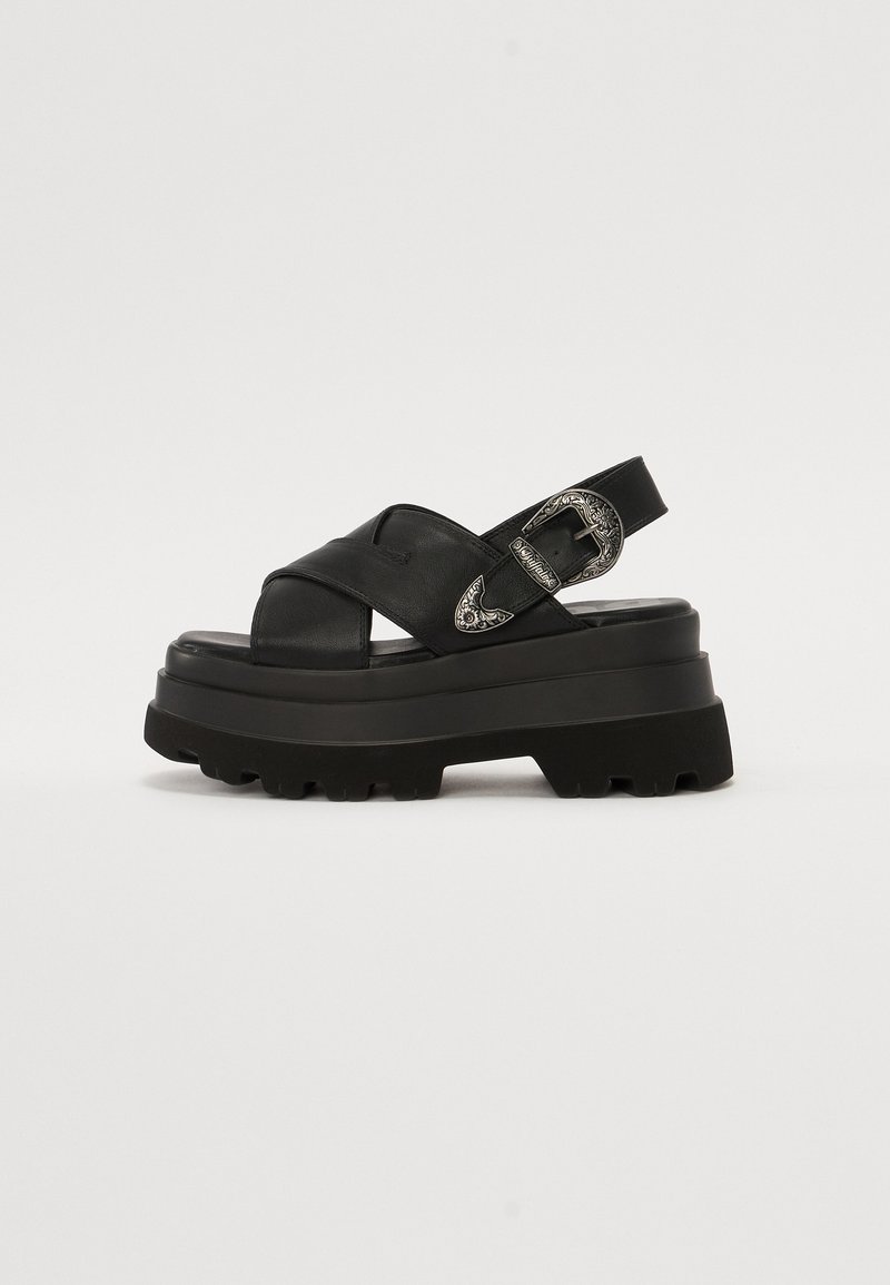 Buffalo - JUPITER CROSS WEST - Platform sandals - black, Enlarge