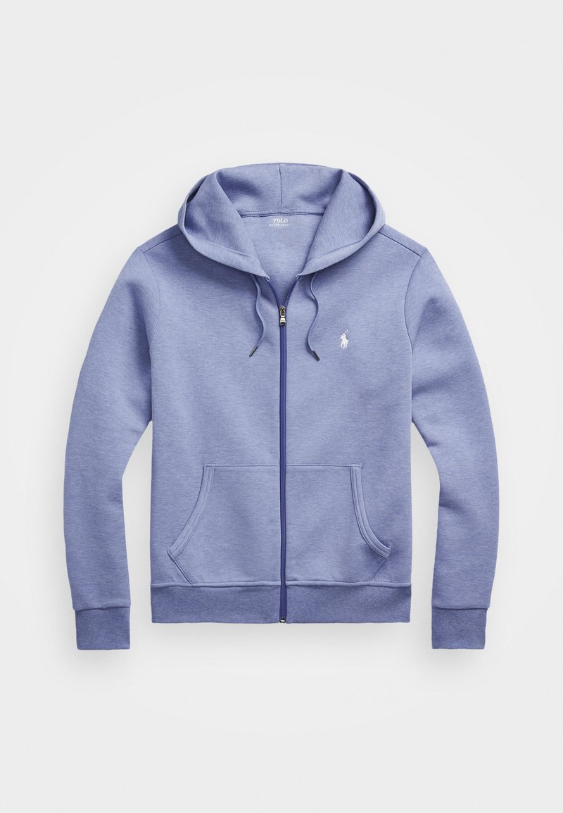 Polo Ralph Lauren - DOUBLE KNIT FULL ZIP HOODIE - Jaka ar rāvējslēdzēju - lattice blue heather, Palielināt