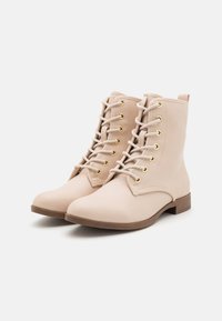 Anna Field Botines con cordones - beige