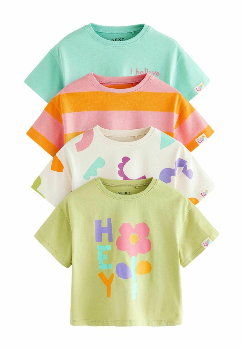 Next - REGULAR FIT - SHORT SLEEVE  4 PACK - T-Shirt print - turquoise blue, Vergrößern