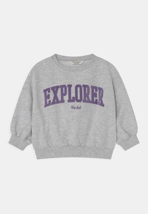ORGANIC PRINTED CREWNECK - Sweatshirt - light grey melange
