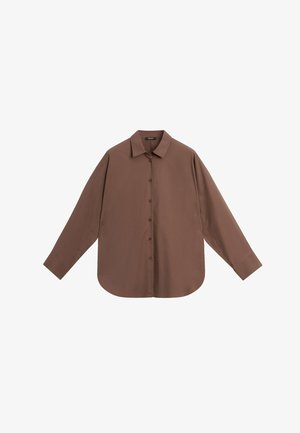 Massimo Dutti, COTTON POPLIN SHIRT - Overhemdblouse - dark brown